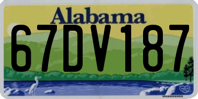 AL license plate 67DV187