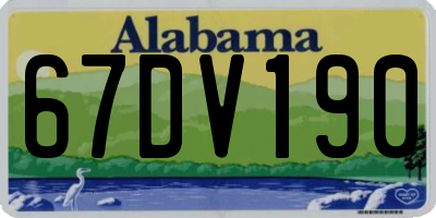 AL license plate 67DV190