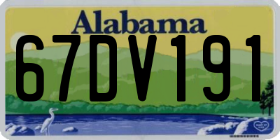 AL license plate 67DV191