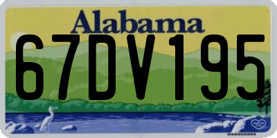 AL license plate 67DV195