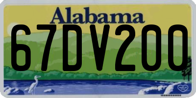 AL license plate 67DV200