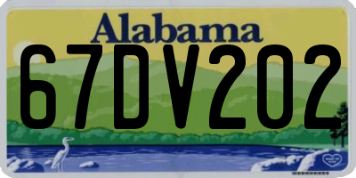 AL license plate 67DV202