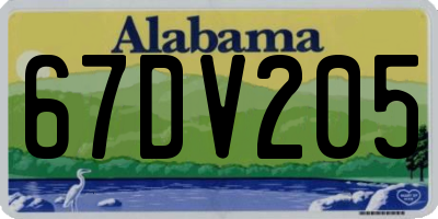 AL license plate 67DV205