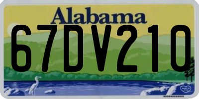 AL license plate 67DV210