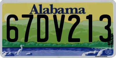 AL license plate 67DV213