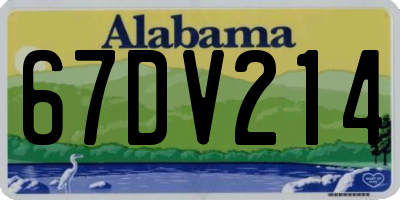 AL license plate 67DV214