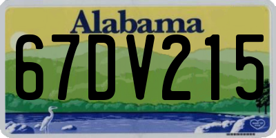 AL license plate 67DV215