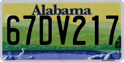 AL license plate 67DV217