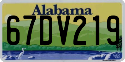 AL license plate 67DV219