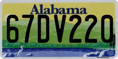 AL license plate 67DV220