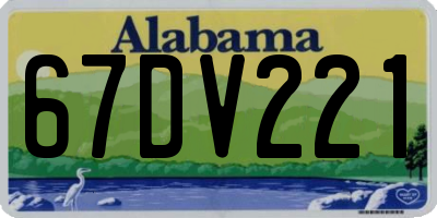AL license plate 67DV221