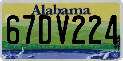 AL license plate 67DV224