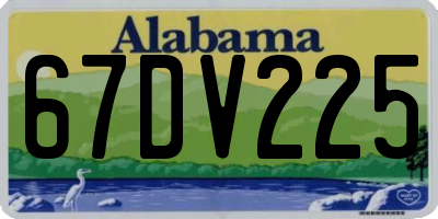 AL license plate 67DV225