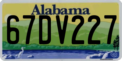 AL license plate 67DV227