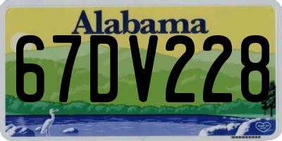 AL license plate 67DV228