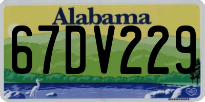 AL license plate 67DV229