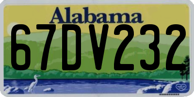 AL license plate 67DV232