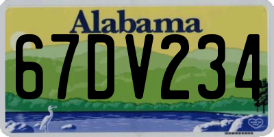 AL license plate 67DV234