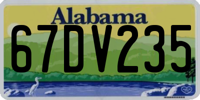 AL license plate 67DV235