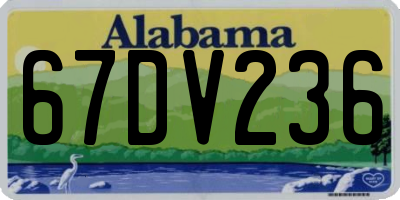 AL license plate 67DV236