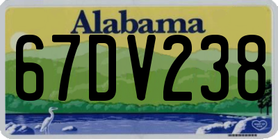 AL license plate 67DV238