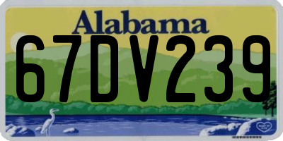 AL license plate 67DV239