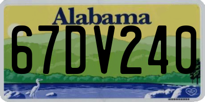 AL license plate 67DV240