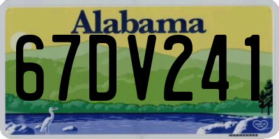 AL license plate 67DV241