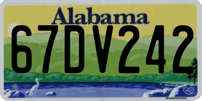 AL license plate 67DV242