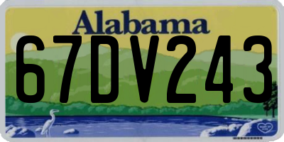 AL license plate 67DV243