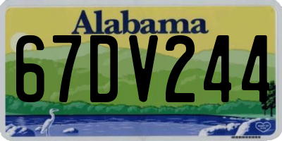 AL license plate 67DV244