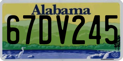 AL license plate 67DV245