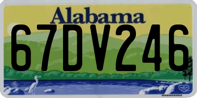 AL license plate 67DV246