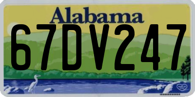 AL license plate 67DV247