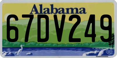 AL license plate 67DV249