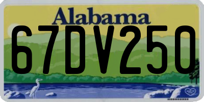 AL license plate 67DV250