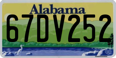 AL license plate 67DV252