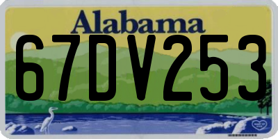 AL license plate 67DV253