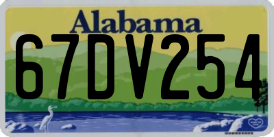 AL license plate 67DV254