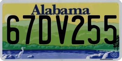 AL license plate 67DV255