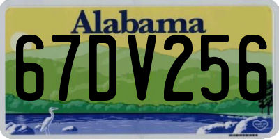 AL license plate 67DV256