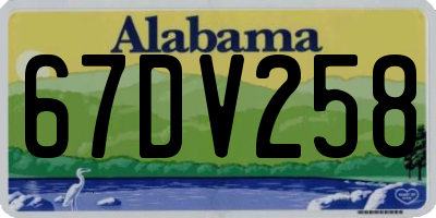 AL license plate 67DV258