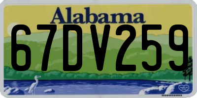 AL license plate 67DV259