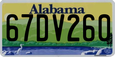 AL license plate 67DV260