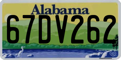 AL license plate 67DV262