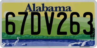 AL license plate 67DV263