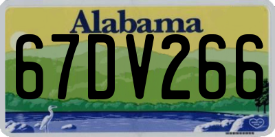 AL license plate 67DV266