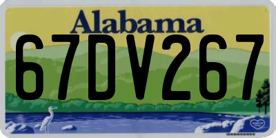 AL license plate 67DV267