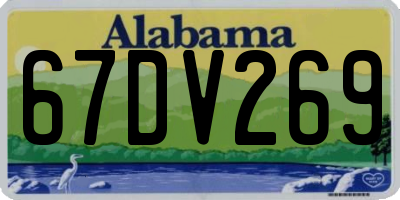 AL license plate 67DV269