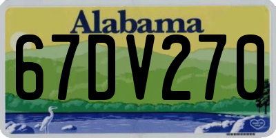 AL license plate 67DV270